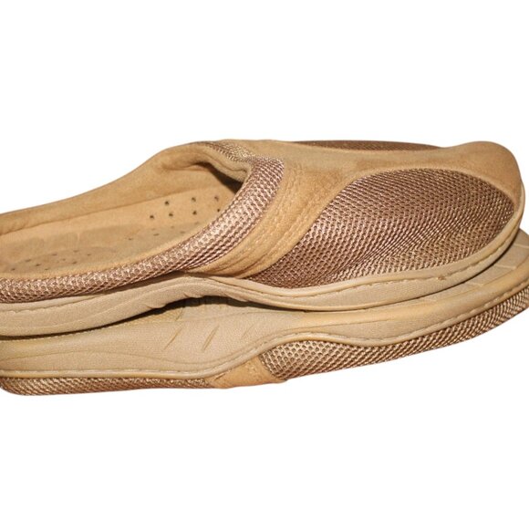 CLEARANCE SALE Women's Dearfoams Slippers tan slipon style comfy NWOT's size 8 - Picture 6 of 6